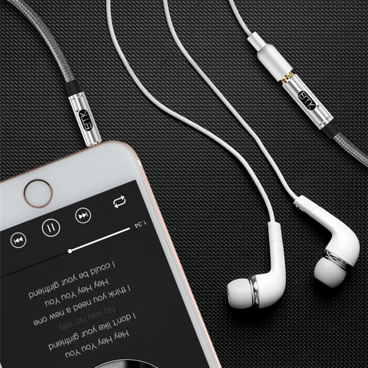 Cavo audio intrecciato 3,5 mm maschio-femmina 0,5 m