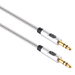 Cavo audio 3,5 mm maschio a maschio intrecciato 1 m