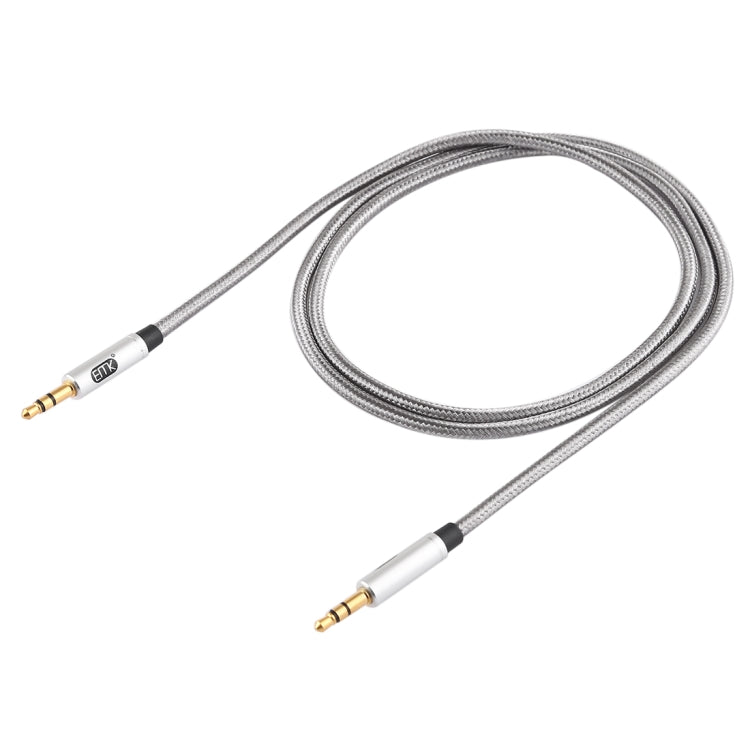 EMK 3.5mm Male to Male Gold Plated Plug Cotton Braided Audio Cable for Speaker/Notebook/Headphone, Length: 1m, EMK