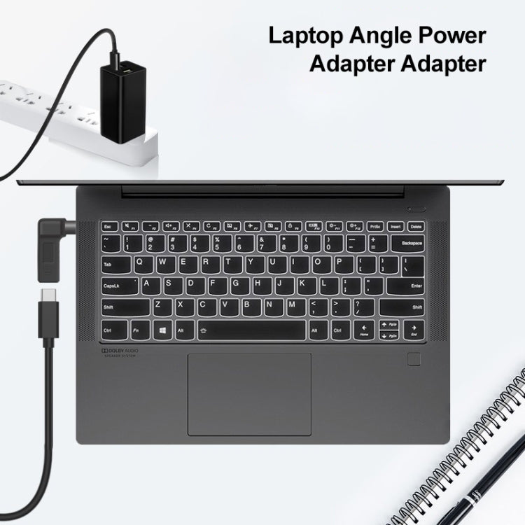 Adattatore a gomito USB-C femmina a 5,5x2,1 mm maschio