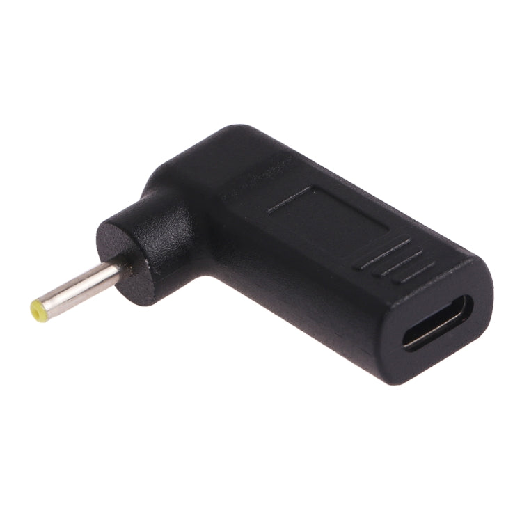 Adattatore a gomito 2,5x0,7 mm maschio a USB-C femmina