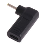 Adattatore a gomito 2,5x0,7 mm maschio a USB-C femmina
