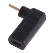 Connettore adattatore a gomito con spina maschio da 2,5 x 0,7 mm a USB-C/Type-C femmina, 2.5 x 0.7mm Elbow
