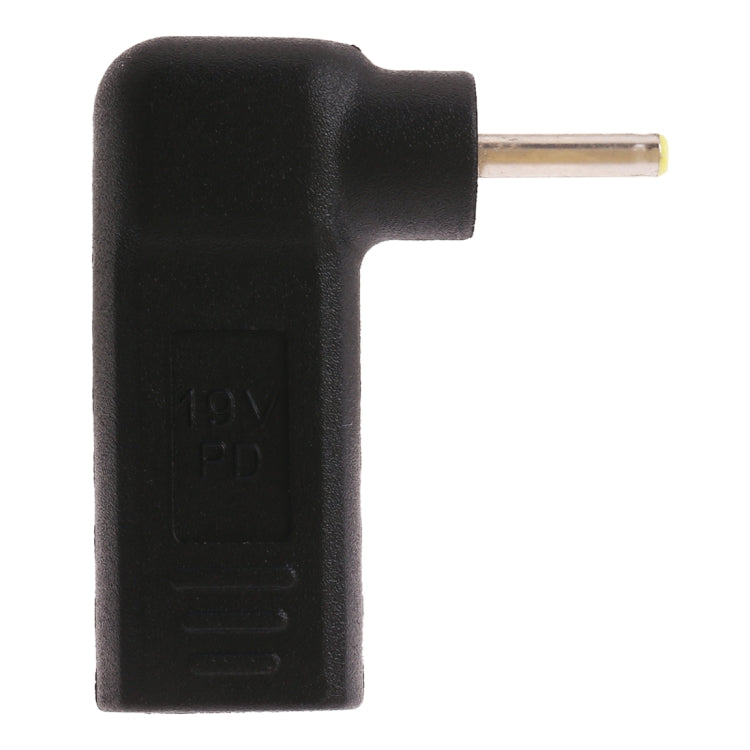 Adattatore a gomito 2,5x0,7 mm maschio a USB-C femmina
