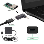 Adattatore a gomito USB-C femmina a maschio 3,0x1,1 mm