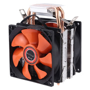 CoolAge AMD CPU Dissipatore di calore Cuscinetto idraulico Ventola di raffreddamento Doppia ventola di raffreddamento 3 Pin per Intel LGA775 115X AM2 AM3 AM4 FM1 FM2 1366