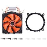 CoolAge AMD CPU Dissipatore di calore Cuscinetto idraulico Ventola di raffreddamento Doppia ventola di raffreddamento 3 Pin per Intel LGA775 115X AM2 AM3 AM4 FM1 FM2 1366