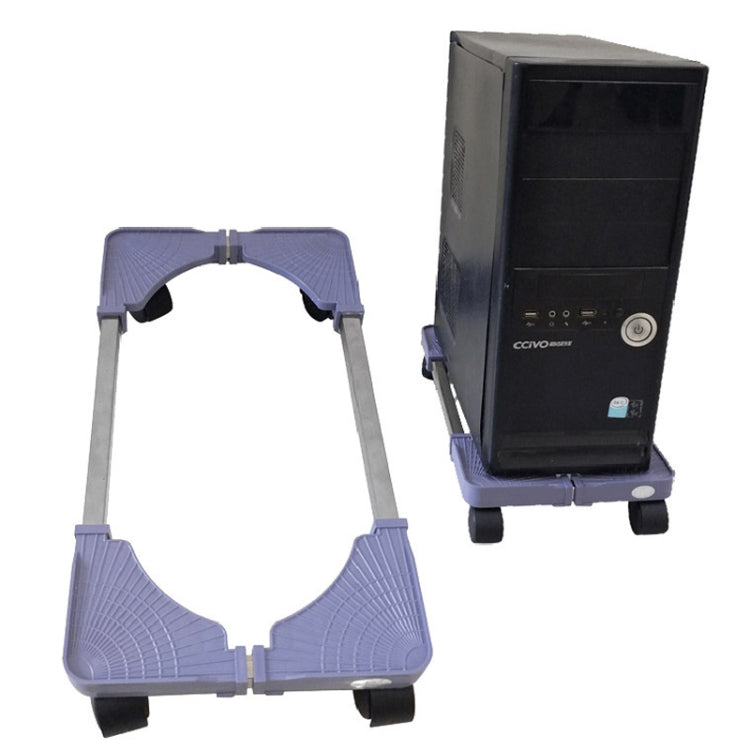 Staffa base mobile regolabile per host mainframe del computer con ruota, lunghezza 43-55 cm regolabile, larghezza 22-34 cm regolabile, H Type