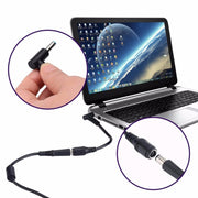 Cavo adattatore di alimentazione per interfacce maschio piegato da 4,5 x 3,0 mm a femmina da 7,4 x 5,0 mm per notebook portatile, lunghezza: 10 cm, 4.5 x 3.0mm Bent Male (Length: 10cm)