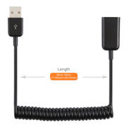 Cavo a spirale a molla da USB-A maschio a USB-A femmina da 1 m, AM to AF, Length: 1.0m