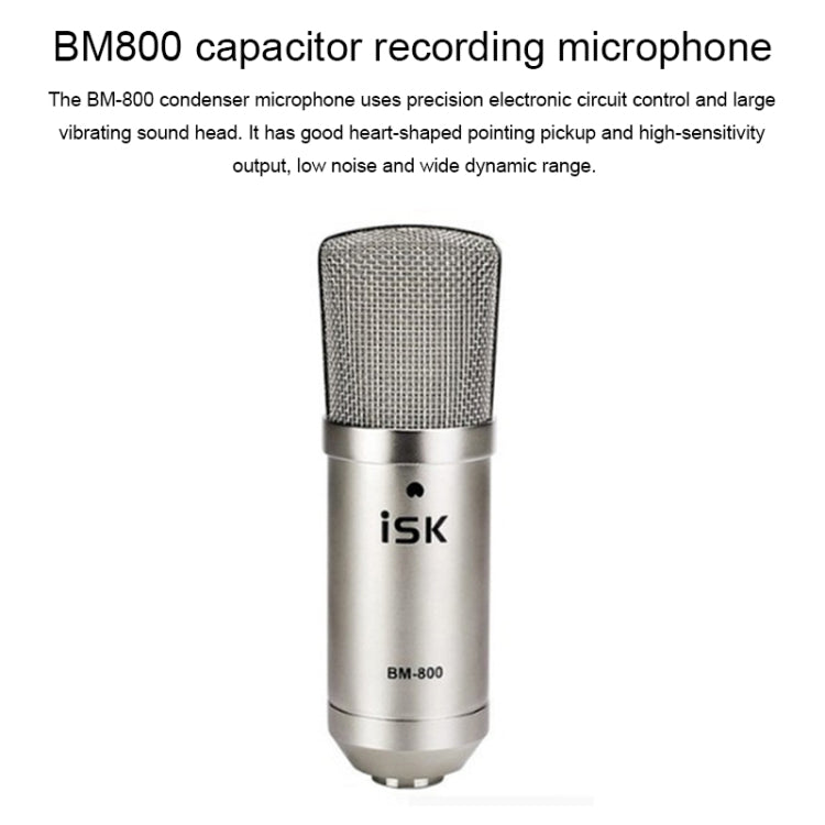 Microfono a condensatore per registrazione audio ISK BM-800 per studio e trasmissione, BM-800