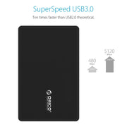 ORICO 2588US3 USB3.0 Custodia per disco rigido esterno per PC portatile SATA HDD/SSD da 9,5 mm da 2,5 pollici
