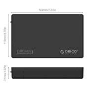 ORICO 3588C3 SATA 3.0 a USB-C/Type-C 2,5/3,5 pollici SSD/SATA HDD Enclosure Supporto di archiviazione Protocollo UASP, USB Type-C