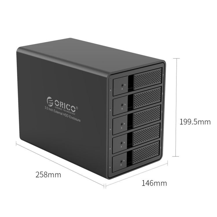 ORICO 9558U3 Custodia 5 Bay USB 3.0 per HDD SATA 3,5"