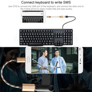 Cavo dati USB-C/Type-C maschio a USB 2.0 femmina con testa metallica in stile intrecciato da 15 cm