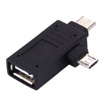 Adattatore USB-C e Micro USB maschio a USB 2.0 femmina