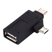 Adattatore USB-C/Tipo-C maschio + Micro USB maschio a USB 2.0 femmina, USB 2.0
