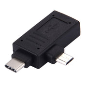Adattatore USB-C/Tipo-C maschio + Micro USB maschio a USB 2.0 femmina, USB 2.0