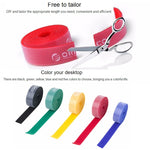 Fascette fermacavi adesive riutilizzabili 5 colori 1 m