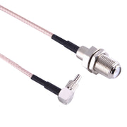 Cavo F femmina da 15 cm a TS9 + CRC9 RG316, TS9 90° Elbow to F Female
