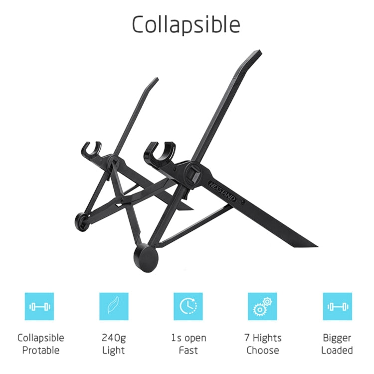 NEXSTAND Supporto da scrivania pieghevole regolabile portatile per laptop/notebook, adatto per: più di 11,6 pollici, Foldable Desk