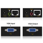Extender VGA e audio 1920x1440 HD 100 m Cat5e / 6-568B Cavo di rete Adattatore ricevitore mittente, Transmission Distance: 100m