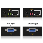 Extender VGA e audio 1920x1440 HD 100 m Cat5e / 6-568B Cavo di rete Adattatore ricevitore mittente, Transmission Distance: 100m