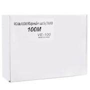 Extender VGA e audio 1920x1440 HD 100 m Cat5e / 6-568B Cavo di rete Adattatore ricevitore mittente, Transmission Distance: 100m