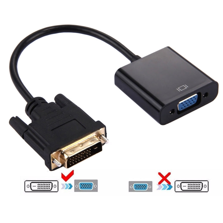 Convertitore adattatore DVI-D 24+1 Pin Man a VGA 15 Pin HDTV, DVI-D 24+1 Pin