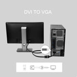 Convertitore adattatore DVI-D 24+1 Pin Man a VGA 15 Pin HDTV, DVI-D 24+1 Pin