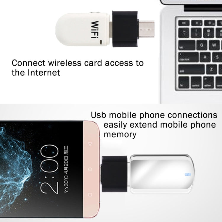 Adattatore OTG USB-C maschio a USB 2.0 femmina in plastica