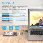ORICO 2139U3-CR USB3.0 Custodia trasparente per disco rigido esterno per HDD/SSD SATA da 9,5 mm e 2,5 pollici, USB 3.0 (2.5 inch)