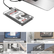 ORICO 2139U3-CR USB3.0 Custodia trasparente per disco rigido esterno per HDD/SSD SATA da 9,5 mm e 2,5 pollici, USB 3.0 (2.5 inch)
