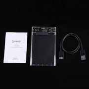 ORICO 2139U3-CR USB3.0 Custodia trasparente per disco rigido esterno per HDD/SSD SATA da 9,5 mm e 2,5 pollici, USB 3.0 (2.5 inch)