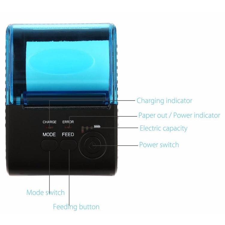 POS-5805 Stampante termica per ricevute POS Bluetooth 4.0 da 58 mm, Bluetooth POS Printer