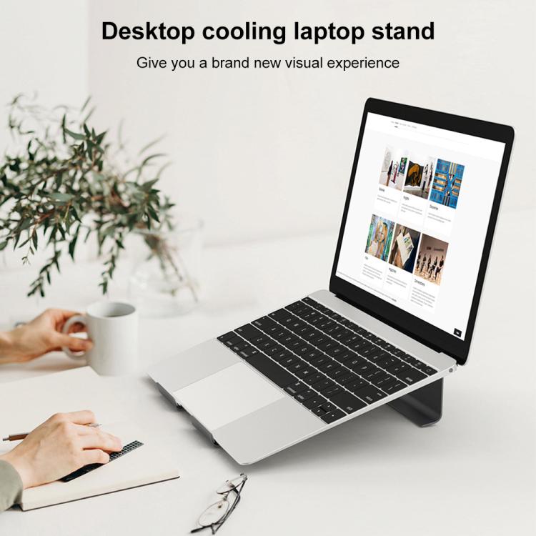 Supporto di raffreddamento in alluminio per laptop, adatto per Mac Air, Mac Pro, iPad e altri laptop da 11-17 pollici, Aluminum Stand Grey, Aluminum Stand Gold, Aluminum Stand Silver