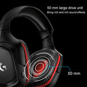 Logitech G331 Cuffie da gioco da competizione pieghevoli stereo con audio surround Dolby 7.1 con riduzione del rumore, G331