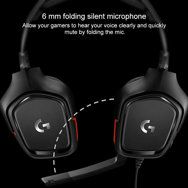 Logitech G331 Cuffie da gioco da competizione pieghevoli stereo con audio surround Dolby 7.1 con riduzione del rumore, G331