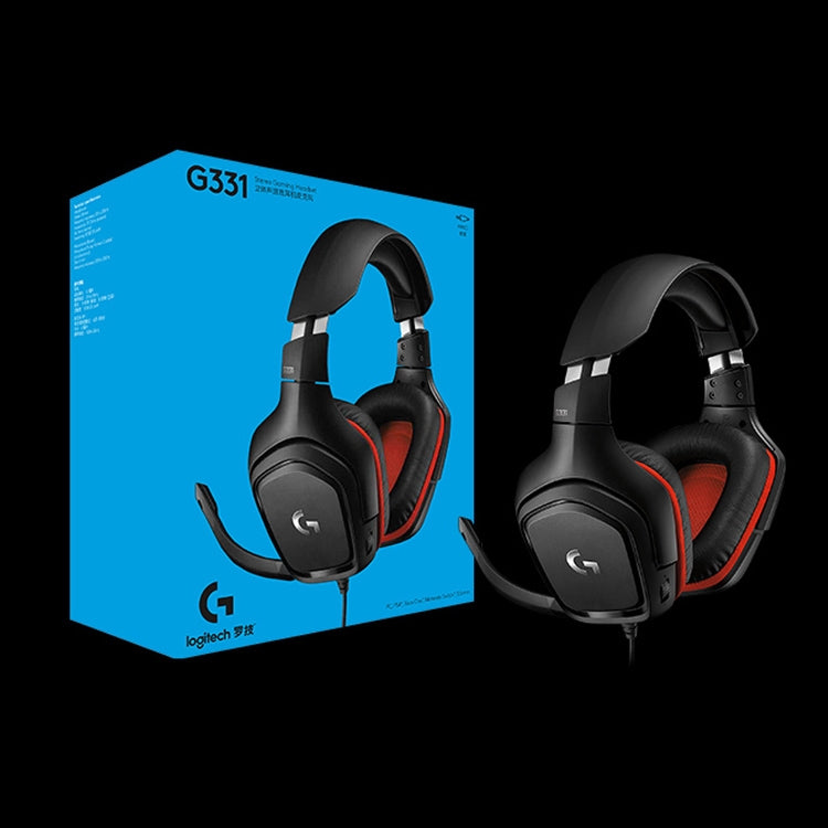 Logitech G331 Cuffie da gioco da competizione pieghevoli stereo con audio surround Dolby 7.1 con riduzione del rumore, G331