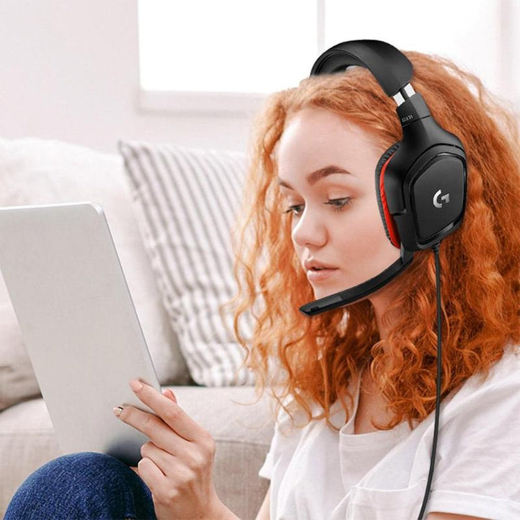 Logitech G331 Cuffie da gioco da competizione pieghevoli stereo con audio surround Dolby 7.1 con riduzione del rumore, G331