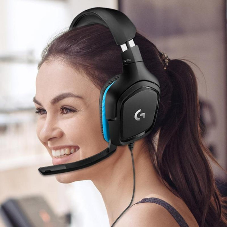 Logitech G431 Cuffie da gioco da competizione pieghevoli stereo con audio surround Dolby 7.1 con riduzione del rumore, G431