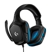 Logitech G431 Cuffie da gioco da competizione pieghevoli stereo con audio surround Dolby 7.1 con riduzione del rumore, G431