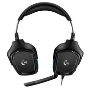 Logitech G431 Cuffie da gioco da competizione pieghevoli stereo con audio surround Dolby 7.1 con riduzione del rumore, G431