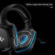 Logitech G431 Cuffie da gioco da competizione pieghevoli stereo con audio surround Dolby 7.1 con riduzione del rumore, G431