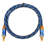 EMK LSYJ-A010 Cavo audio ottico digitale Toslink maschio a maschio con testa in metallo placcato oro OD 6,0 mm da 1 m, Length: 1m