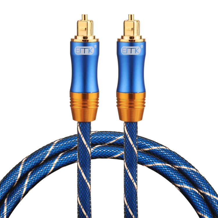 EMK LSYJ-A010 Cavo audio ottico digitale Toslink maschio a maschio con testa in metallo placcato oro OD 6,0 mm da 1 m, Length: 1m