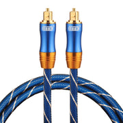 EMK LSYJ-A010 Cavo audio ottico digitale Toslink maschio a maschio con testa in metallo placcato oro OD 6,0 mm da 1 m, Length: 1m
