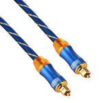 EMK LSYJ-A Cavo audio ottico digitale Toslink maschio a maschio con testa in metallo placcato oro da 1,5 m OD 6,0 mm, Length: 1.5m