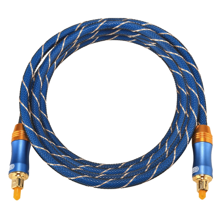 EMK LSYJ-A Cavo audio ottico digitale Toslink maschio a maschio con testa in metallo placcato oro da 1,5 m OD 6,0 mm, Length: 1.5m