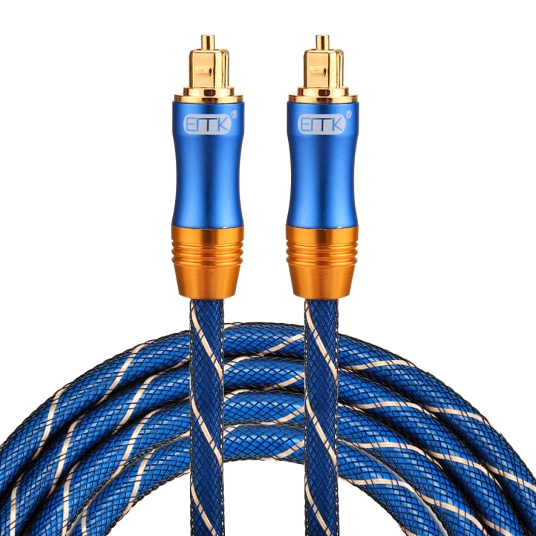 EMK LSYJ-A Cavo audio ottico digitale Toslink maschio-maschio con testa in metallo placcato oro da 2 m OD 6,0 mm, Length: 2m